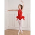 thumbnail image 3 of iiniim Kids Girls Sparkly Rhinestone Ballet Gymnastics Leotards Dance Sleeveless Bodysuit Dress Red 14, 3 of 7