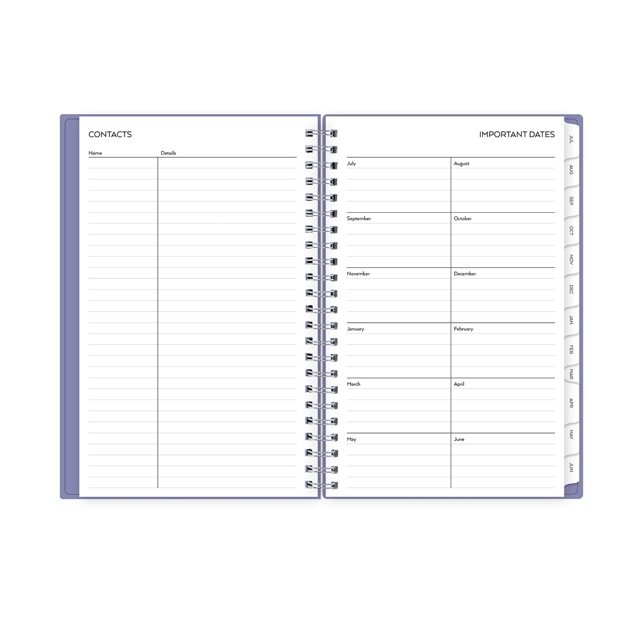 Pen+Gear Monthly Weekly Planner, 5" x 8", Violet Sky 15-Month (April 2026 - June 2027)