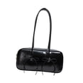 thumbnail image 4 of Bolso de hombro de piel sintética, moderno, tipo axila, para viajes, trabajo y fiestas. negro, 4 of 9
