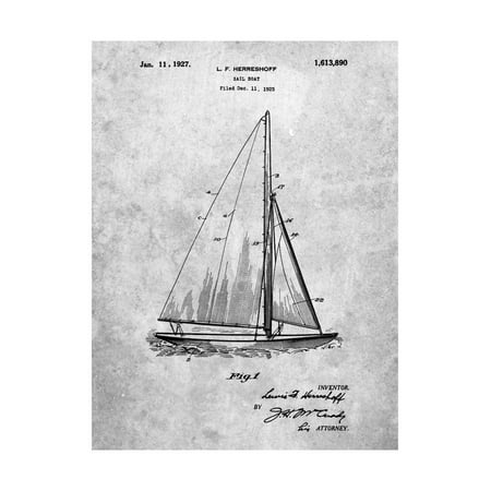 Herreshoff R 40' Gamecock Racing Sailboat Patent Print Wall Art By Cole