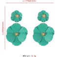thumbnail image 2 of Flower Dangle Earrings Boho Layered Floral Petal Drop Earrings Statement Beach Large Double Flower Stud Earring for Women Statement Vacation Jewelry, 2 of 8