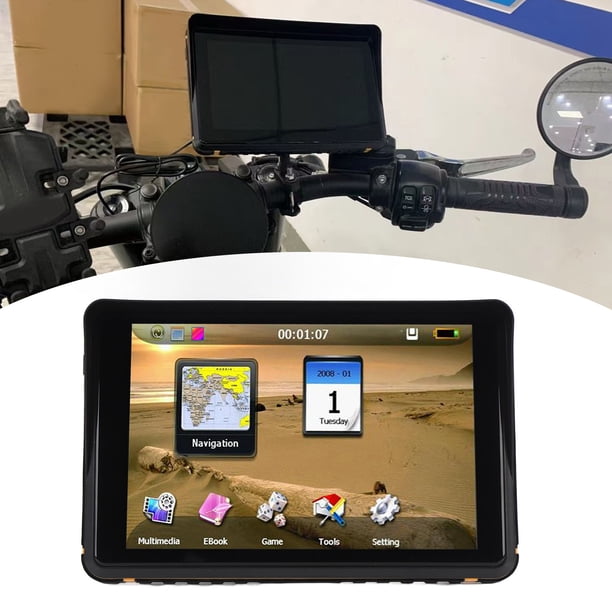 Navegador GPS Para Motocicleta, Dispositivo De Navegación GPS Para Coche Resistente Al Agua, 7 Modos De Vehículo, Pantalla Táctil De 7 Pulgadas Para Vehículos De Camión