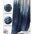 thumbnail image 3 of Navy Blue Ombre Forest Kitchen Curtains Watercolor Abstract Art Tree Cafe Short Curtains for Bathroom Blackout Window Curtain Grommet Small Window Treatment Drapes for Bedroom Living Room 42"x45"x2, 3 of 9