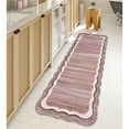 thumbnail image 2 of Wonnitar 2'x6'Soft Washable Runner Rug,Non-Slip Runner Rugs for Hallway,Stain Resistance Soft Low-Pile Carpet Runner,Modern Abstract Indoor Entryway Carpet Runner for Bathroom, Laundry Room,Pink, 2 of 7
