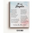 thumbnail image 2 of Inspirational Daughter Canvas Wall Art to Our Daughter from Mom Dad Canvas Prints Framed Paintings Artwork Ready to Hang Home Wall Decor 15x11.5 Inches, 2 of 4
