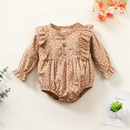 

NIUREDLTD Baby Girls Floral Autumn Long Sleeve Romper Bodysuit Clothes