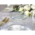 thumbnail image 4 of " OCCASIONS " 100 Plates Pack (50 Guests) Premium Wedding Party Disposable Plastic Plates Set -50 x 10'' Dinner + 50 x 7'' Salad /dessert plates (Coastal Clear & Gold), 4 of 7