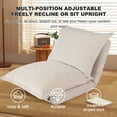 thumbnail image 6 of Homefun Convertible Flip Bean bag Floor Sofa chair with Adjustable Backrest and Pillows, 6 of 9