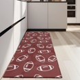thumbnail image 4 of Maroon Footballs Pattern Kitchen Rug Mat,Kitchen Runner Rugs Non Skid Washable,Decorative Kitchen Floor Mats for Kitchen,Sink,Laundry,17"X47", 4 of 5