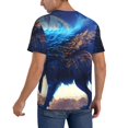 thumbnail image 2 of Vsdgher Moonlit Blue Wolf Mens T-Shirts Baseball Vintage Fashionable Lightweight Casual Crew Neck Slim Fit with Long Sleeves-Medium, 2 of 7