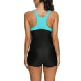 Charmo Women's One Piece Swimsuits Boyleg Sports Swimwear Athletic
