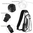 thumbnail image 5 of Clear Sling Bag, TSV Stadium Approved Clear PVC Chest Bag with Adjustable Strap, Waterproof Clear Crossbody Daypack, 5 of 6