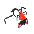 thumbnail image 1 of 2 piezas de accesorios divertidos para nariz, bigote, gafas, silbato, disfraz, marco redondo, nariz falsa, soplado, accesorios de broma de dragón (tamaño grande, sin fosa nasal, color aleatorio), 1 of 5