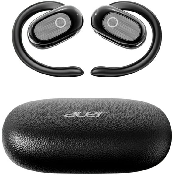 Acer Open-Ear Headphones - Adjustable Ear Hooks, Ultra-Comfort Fit & Easy to Pair, Stereo Sound, Clear Calls, Bluetooth 5.4 Wireless Earbuds Waterproof, Black