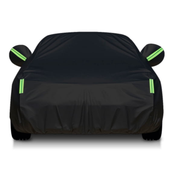 Full Car Covers for Sedan, Car Cover Waterproof All Weather Windproof Dustproof UV Protection Scratch Resistant Indoor Outdoor Universal (XL,Black)