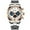 Or, variante sur Curren 8355 Montre pour Homme de Luxe et d'Affaires à Quartz 3Atm Étanche Grand Boîtier Grand Cadran Montre-Bracelet Lumineuse Calendrier Minute Seconde Chronographe 24 Heures Trois sous-Cadrans Montre-Bracelet avec Bracelet en Alliage