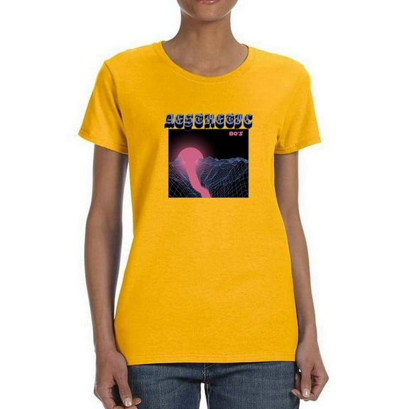 Retro Aesthetic Mountains T-Shirt Women -Image by Shutterstock, Female Small