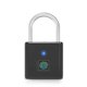 thumbnail image 1 of Fingerprint Padlock 0.5s Quick Unlocking 2000N Tension Strength Smart Padlock for Dorm Luggage Black, 1 of 2