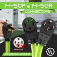 thumbnail image 2 of Cable de extensión GearIt, 50 amperios, RV/EV, 15 pies, 4 clavijas, 250 V, 2 of 8