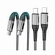 thumbnail image 1 of Chenchen USB C to USB C Cable, 2Pack 100W 6ft USB C Charger Cable Fast Charging for Android/Phone/Pad, Type C to Type C Charger Braided USB Cable Compatible withi Phone 15 Pro Plus Max Silver, 1 of 1