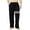 Black, variant on Men's Sleep Pajama Pants 100% Cotton Knit Elastic Waistband Lounge Wear Long Skeleton Black L