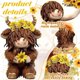 thumbnail image 3 of 2 uds 3D gnomos de vaca escoceses felices con figura de resina de girasol, 3 of 6