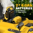 thumbnail image 5 of Electric Lawn Mower Cordless,15-Inch Lawn Mower with 2pcs 4.0Ah Batteries and Charger, 2-in-1 Electric Mower with 6-Position Height Adjustment & Foldable Handle, 5 of 7