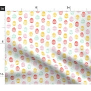 Small Scale Easter Eggs Watercolor Multi Spring Spoonflower Fabric by the Yard