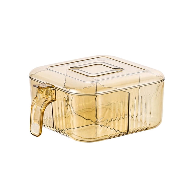 Caja de condimentos transparente Contenedor de especias Botes de condimentos Tarro de condimentos con Naranja