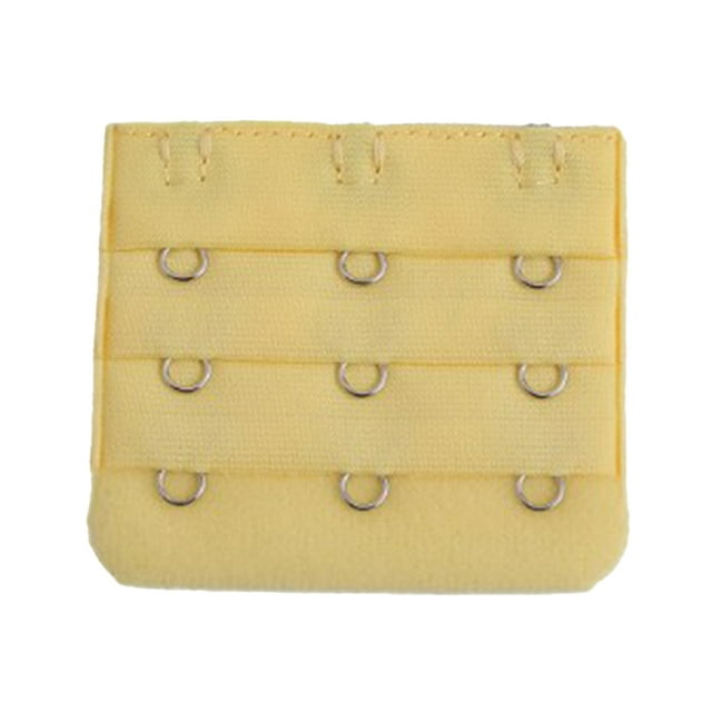 serony Extension Strap Bra Extender Buckle 3 Hook Women Accessories Practical Elastic Multicolor Clips Tight 3 Rows Underwear deep yellow