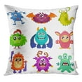 thumbnail image 1 of RYLABLUE Pink Funny Cute Cartoon Monsters Blue Fantasy Alien Throw Pillowcase Cushion Case Cover, 1 of 1