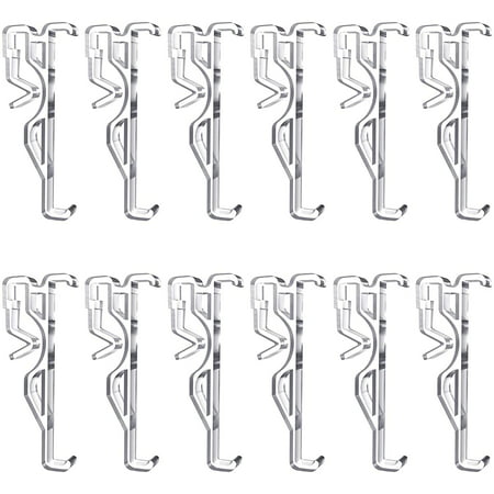 2.5 Inch Valance Clips, Clear Plastic Valance Clips for Blinds