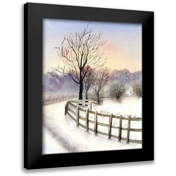 Shefranov, Olga 15x18 Black Modern Framed Museum Art Print Titled - Winter Scene