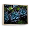 thumbnail image 2 of Designart "Blue Succulent landscape I" Floral Floater Framed Canvas Print, 2 of 7