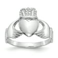 thumbnail image 1 of 14K White Gold Ladies Claddagh Ring, 1 of 2