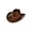Coffee, variant on TEAJOPSUU Womens Western Cowboy Hats Shapeable Big Wide Brim Cowgirl Hat with Embroidery Chin Strap Classic Style Hats Beige