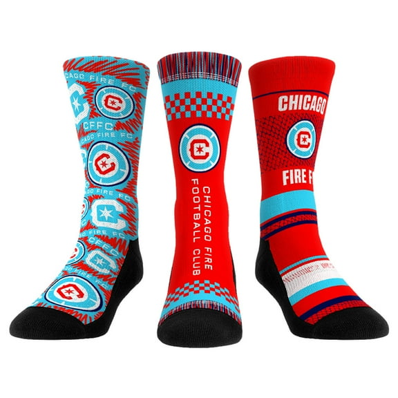 Youth Rock Em Socks Chicago Fire Three-Pack Crew Socks Set