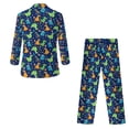 thumbnail image 5 of Xoenoiee Colorful Dinosaur Leaves Print Boy Suits Slim Fit 2 Pieces Beige Suit for Boys Formal Wedding Outfit Kids Prom Tuxedo Dresswear Set, 7-8 Years, 5 of 7