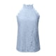 thumbnail image 4 of Moda Mujer Sólido Halter Sin mangas Encaje Hollow Out Tank Tops Camiseta Blusa Pompotops lopia991024, 4 of 8