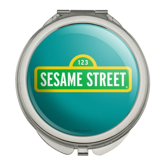 Sesame Street Logo Compact Travel Purse Handbag Makeup Mirror