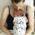 thumbnail image 2 of Newborn Baby Cotton Sleeping Bag, Blanket Swaddle Wrap+Printed Hat/Headband, 2 of 4