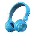 thumbnail image 1 of Auriculares inalámbricos para niños iClever BTH03, luces LED coloridas, MIC, 25H de reproducción, sonido estéreo, Bluetooth 5.0, plegables, para tableta de estudio - Azul océano, 1 of 3