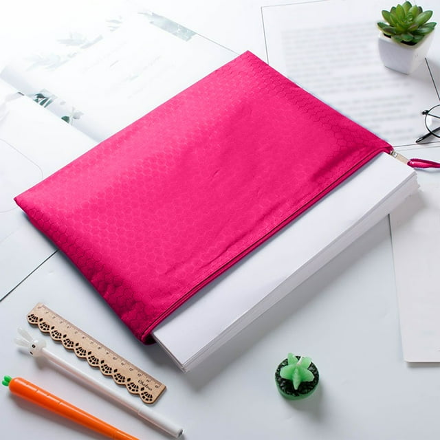 Sokhug File Folder Expandable Poly Envelopes Waterproof Transparent File Pouch with Snap Closure & Label Pocket Assorted Colors for School Organization, Oxford Cloth, 13.19x9.45in