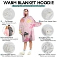 thumbnail image 5 of Ballet Princess Pattern Wearable Oversized Blanket,Wearable Blanket Hoodie for Adults,Cozy Hooded Blankets with Super Pockets,Super Warm Fuzzy Pullover for Women & Men, 5 of 6