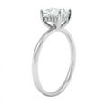 thumbnail image 4 of Cora Jewellery 2CT Princess Moissanite Hidden Halo Engagement Ring For Women, 14K White Gold, 4 of 5