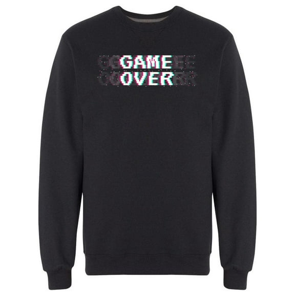 Game Over Glitch Gaming Sweatshirt Men -Image by Shutterstock, Male XX-Large