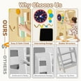 thumbnail image 6 of G TALECO GEAR Kitchen Kids Step Stool Helper, Wooden Toddler Tower with 3 Fun Learning Activities (Chalkboard,Gear Toy,Clock), Adjustable Height, Nature, 6 of 7