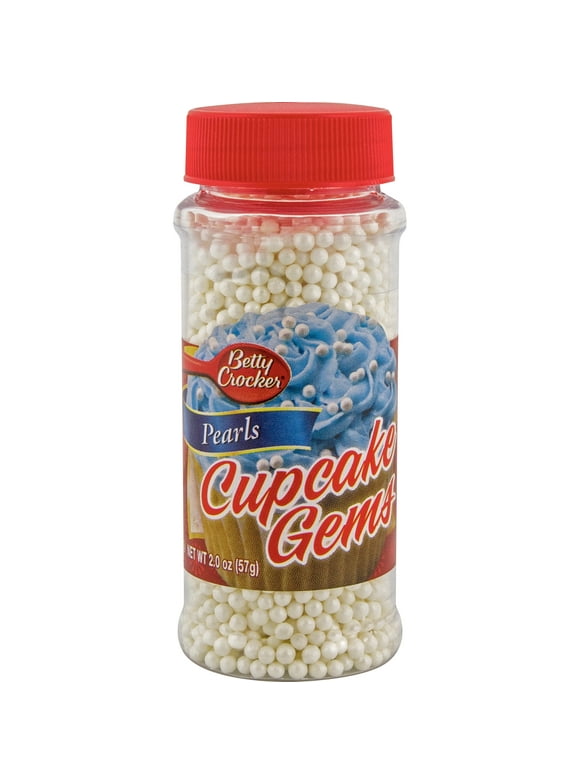 Betty Crocker Cupcake Gem - Pearls White - 2 oz