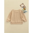 thumbnail image 4 of Qiylii Children’s Tops Letter Printed Round Neck Long Sleeve Sweatshirt, 4 of 9