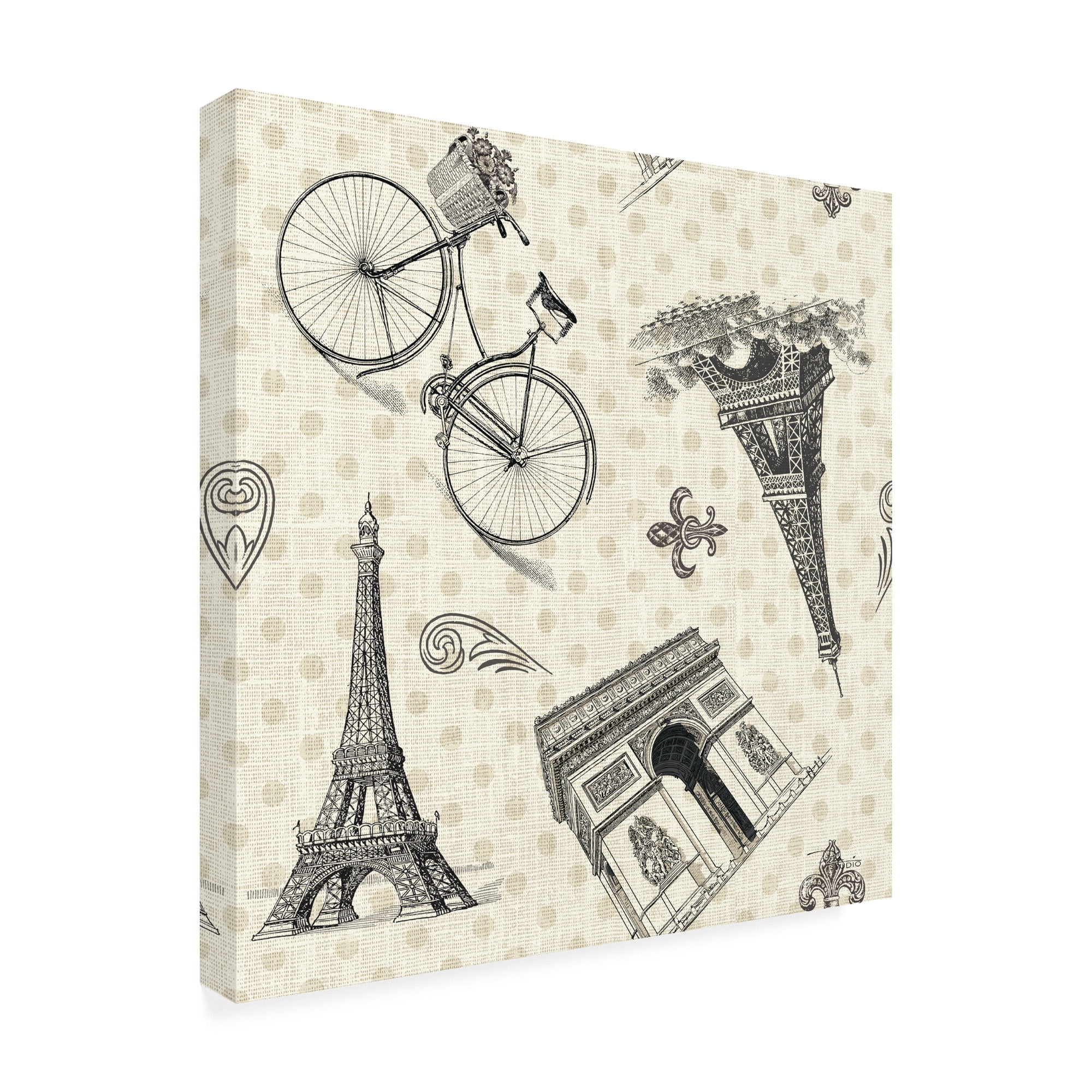 Trademark Fine Art 'Paris Farmhouse Pattern IA' Canvas Art by Pela Studio